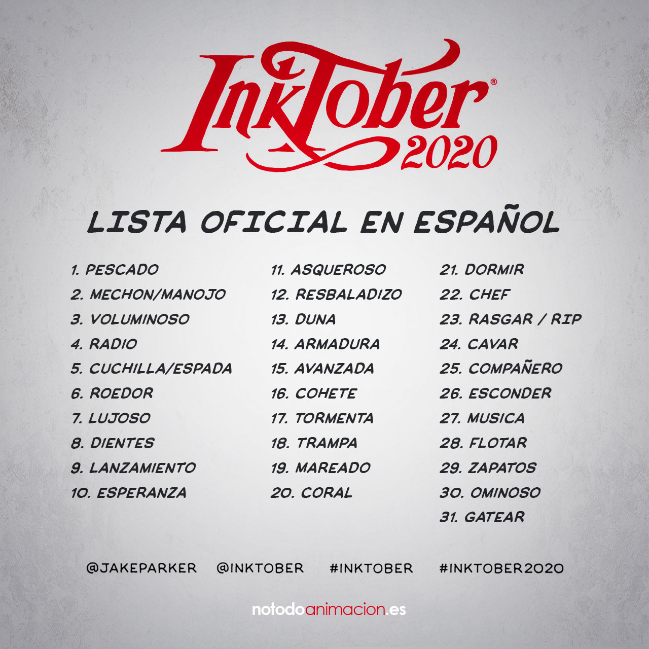 ¿Por qué es tan Importante el Inktober? ️ Lista Oficial 2021 Español